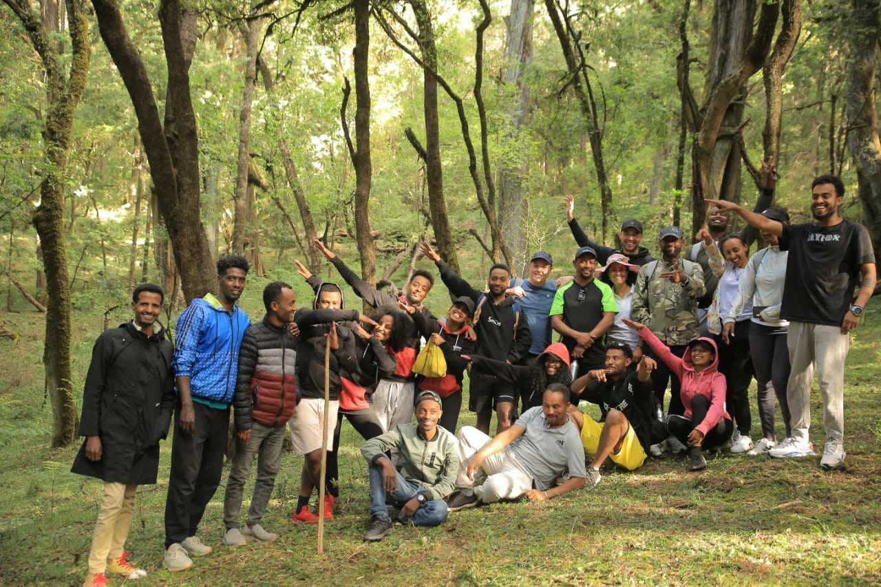 A Visit Oromia tour group in the highland forest